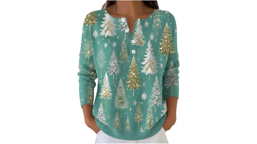 christmas women s henley shirts