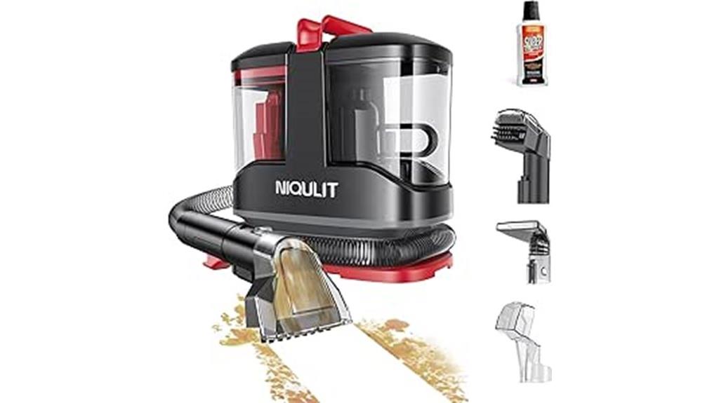 portable cleaner with dual brushes