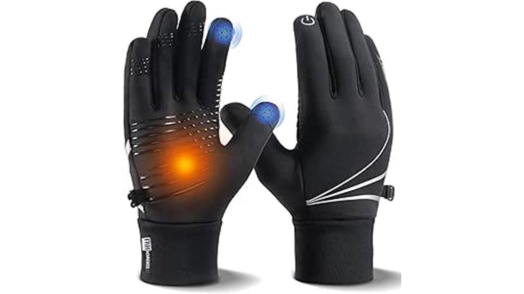 thermal touchscreen non slip gloves