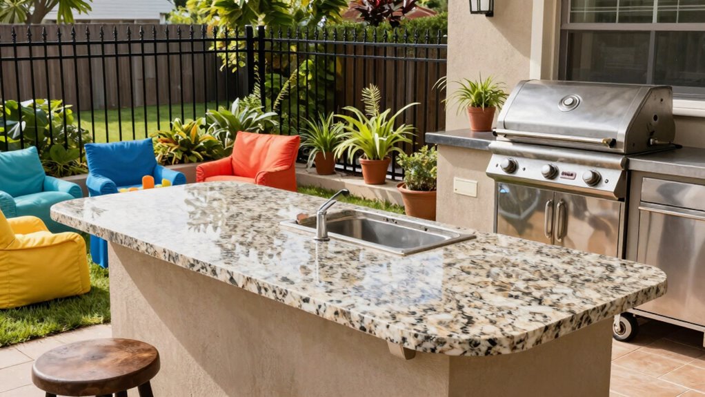 child and pet safe outdoor kitchen