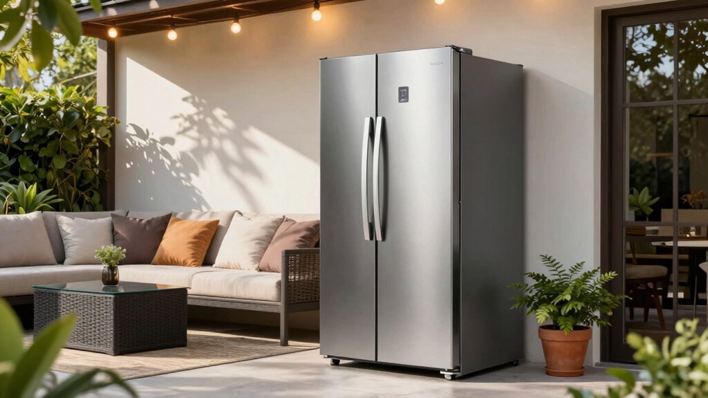 compact weather resistant outdoor fridge