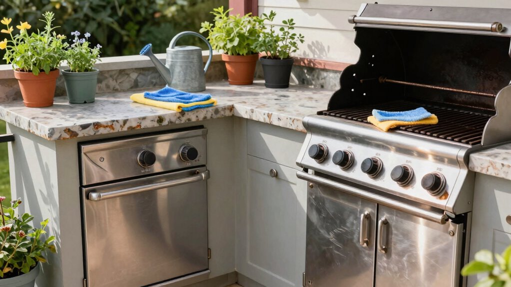 consistent outdoor kitchen maintenance