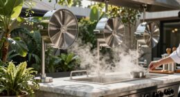 cooling outdoor cooking areas