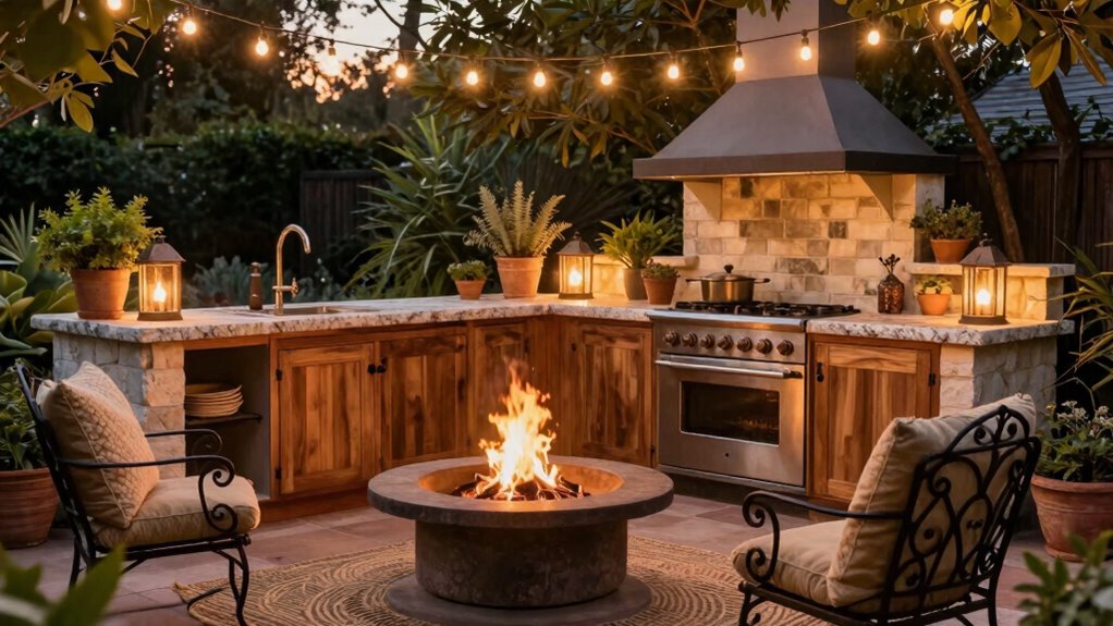 cozy outdoor gathering space