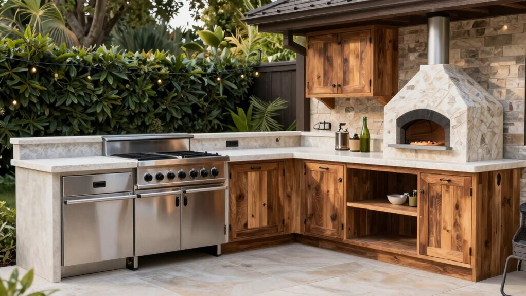 custom or ready made outdoor kitchens