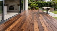 decking beneath kitchen areas