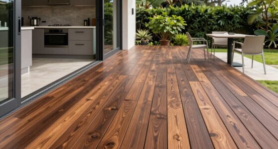 decking beneath kitchen areas