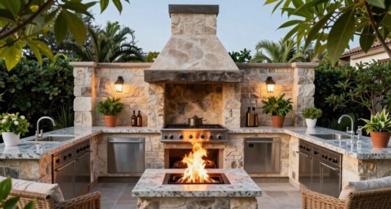 designing a fire centered outdoor kitchen