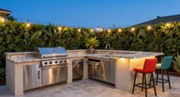 efficient outdoor entertaining space