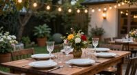 elegant outdoor dining setup
