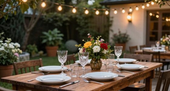 elegant outdoor dining setup