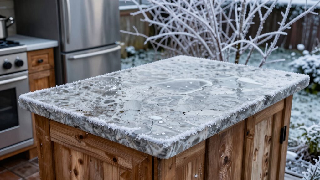 freeze thaw resistant outdoor kitchen