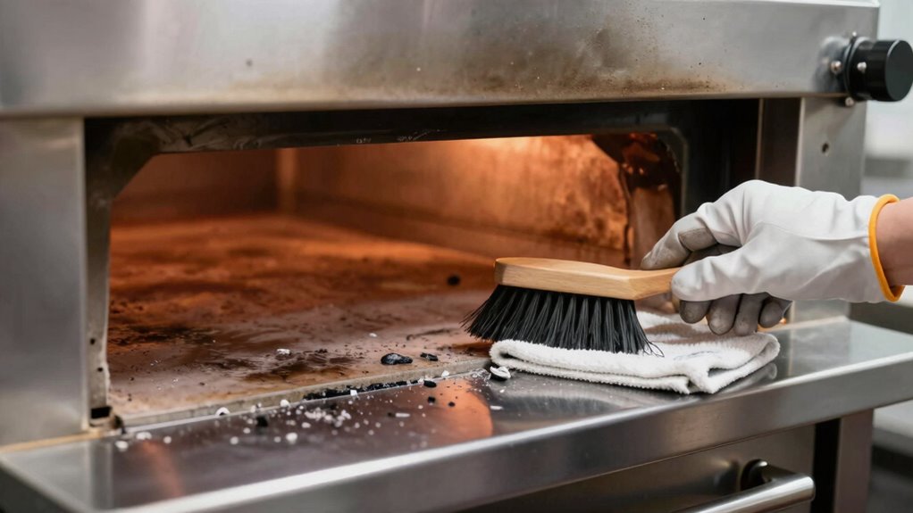 gentle pizza oven cleaning