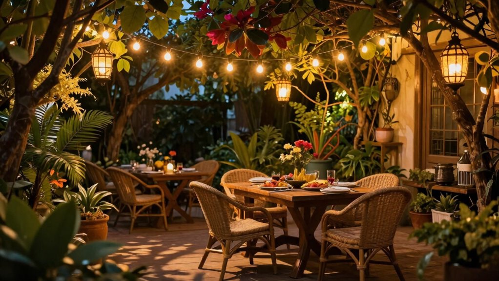 layered outdoor ambient lighting