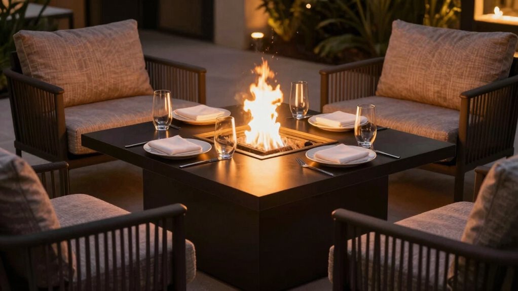 outdoor fire pit table safety