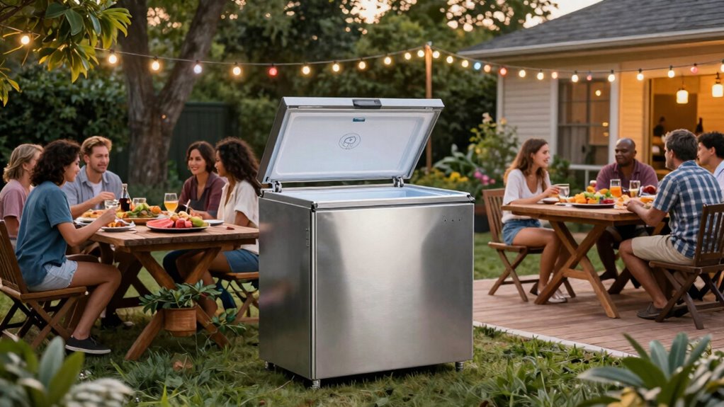 outdoor freezer for hosting