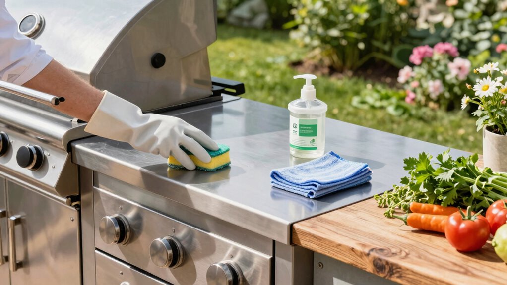 outdoor kitchen cleaning and maintenance