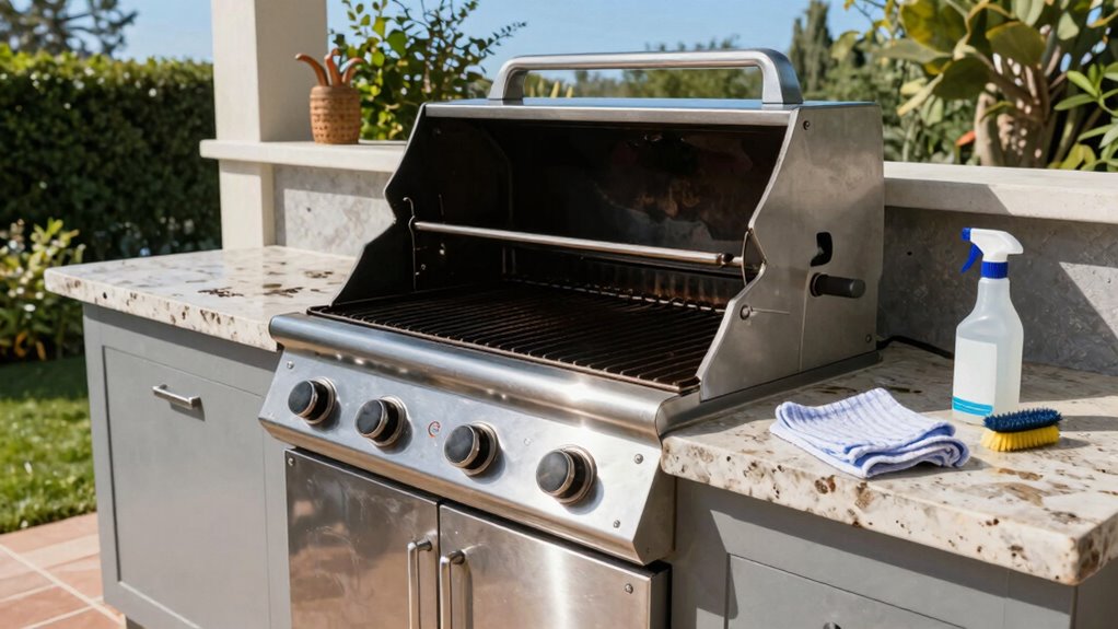 outdoor kitchen deep cleaning