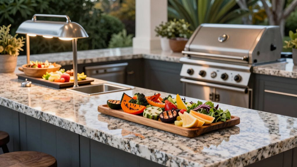 outdoor kitchen lighting organization