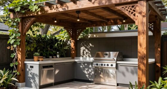 outdoor kitchen pergola design