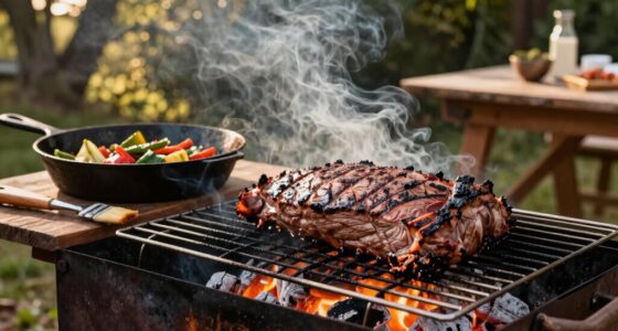 outdoor large meat cooking