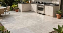outdoor porcelain kitchen paving