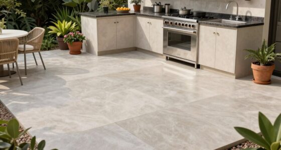 outdoor porcelain kitchen paving