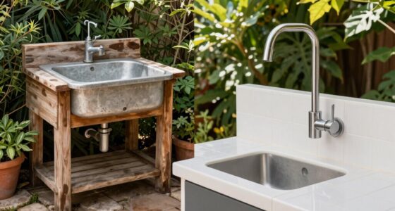 outdoor sink versus plumbing