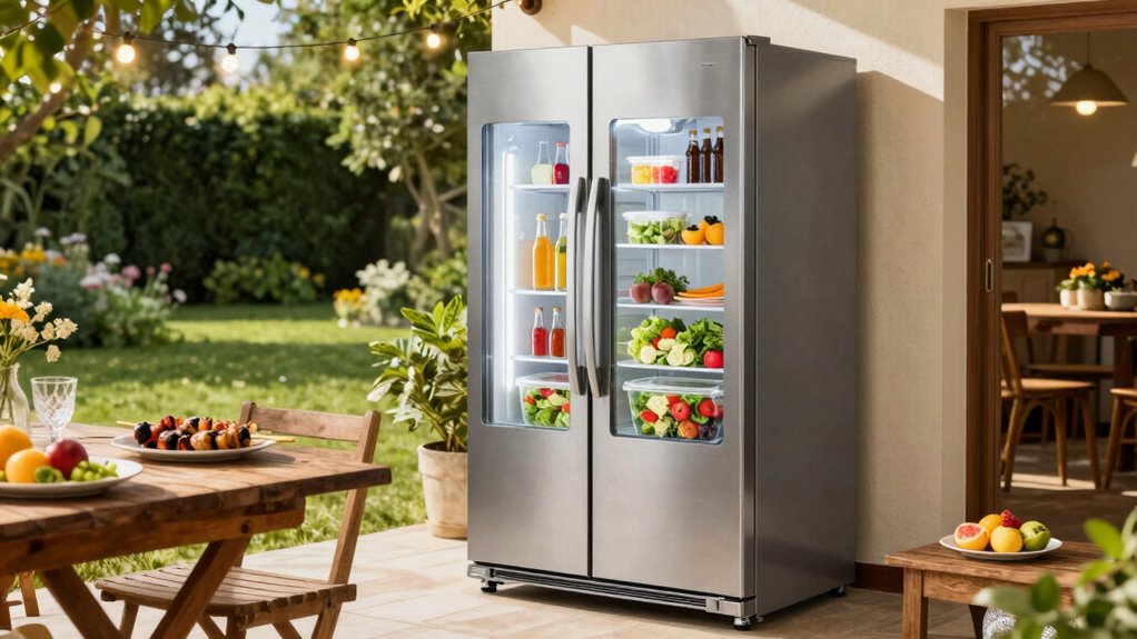 outdoor storage enhances entertaining