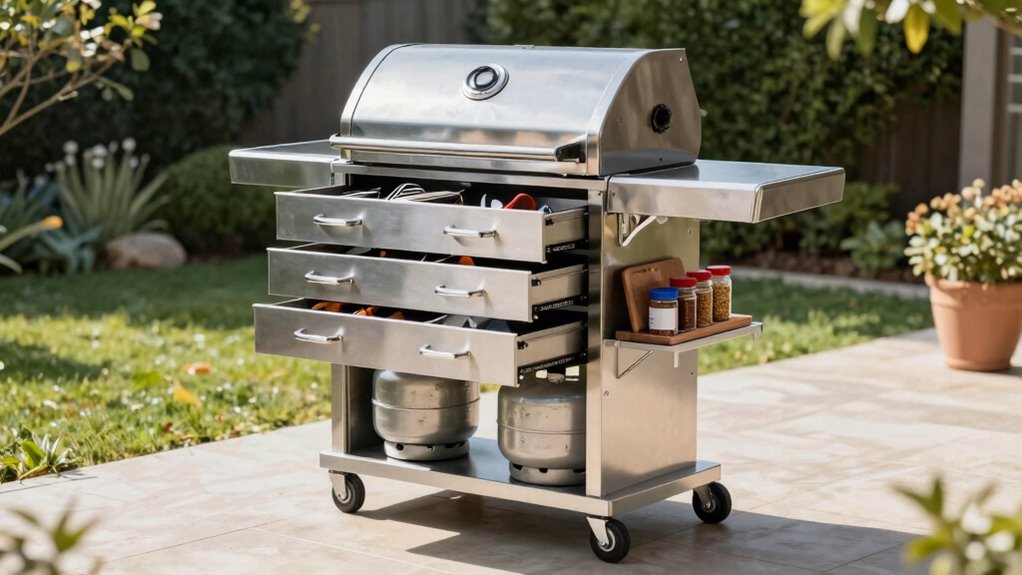 portable durable organized grilling station