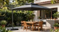 position umbrellas near zones