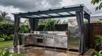 protecting outdoor kitchen from rain