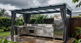 protecting outdoor kitchen from rain