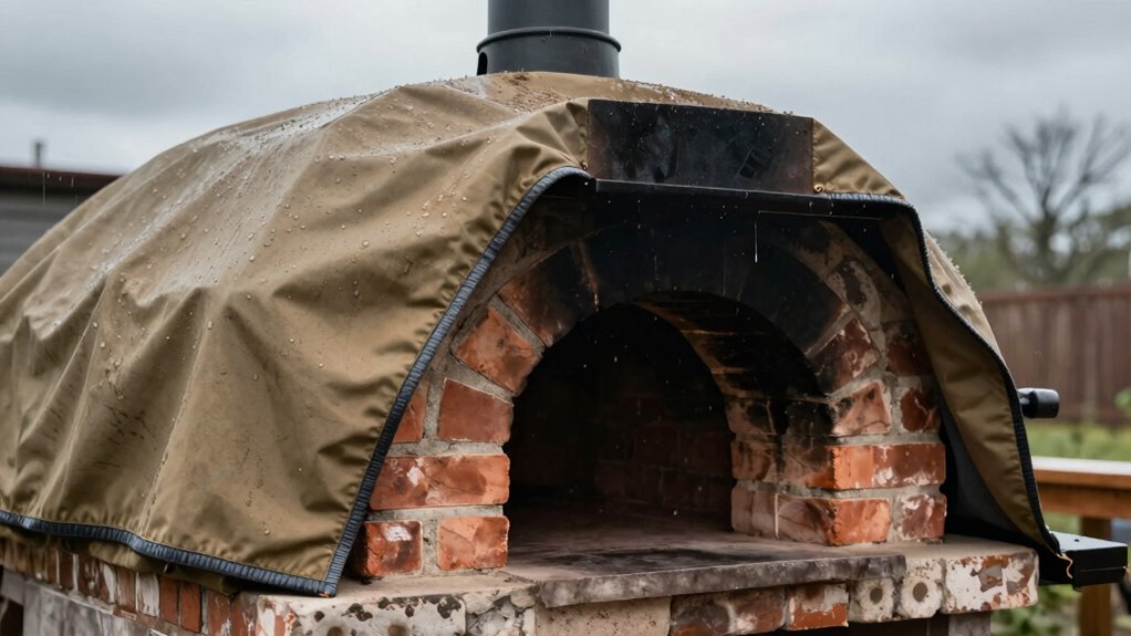 protects oven from weather