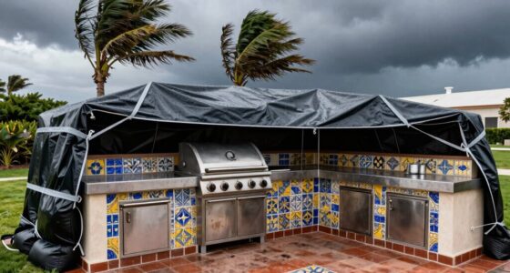 secure and weatherproof outdoor kitchen
