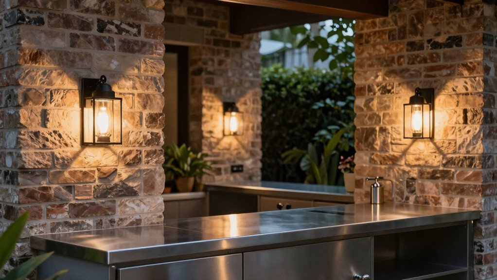 stylish outdoor lighting accents