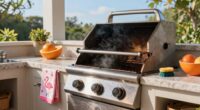 summer outdoor kitchen cleanup