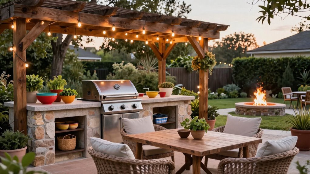 transform outdoor kitchen into gathering spot