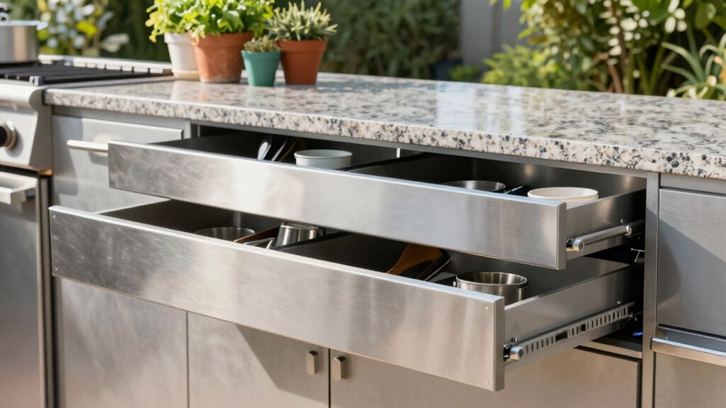 weatherproof ergonomic drawer design
