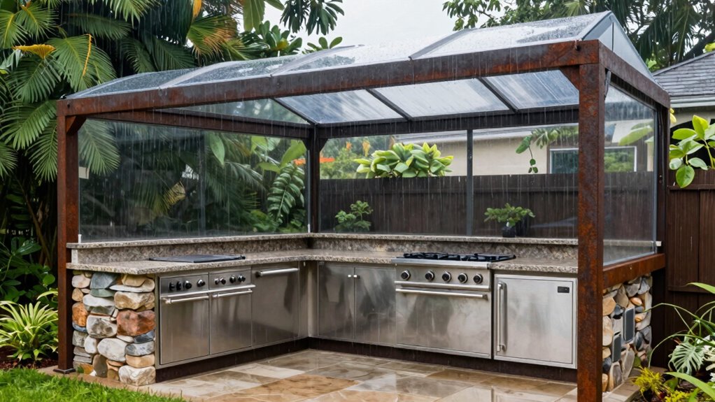 weatherproof outdoor kitchen essentials