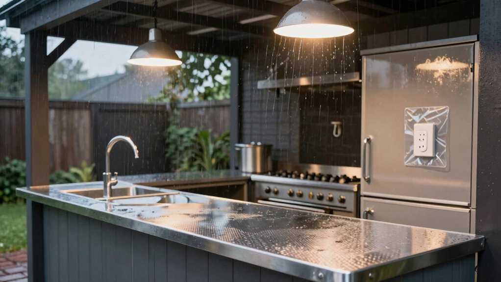 weatherproof outdoor kitchen safety