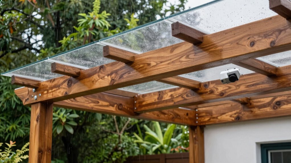 weatherproof outdoor pergola setup