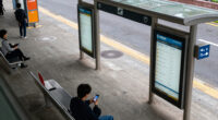 A bus station in Seoul, South Korea