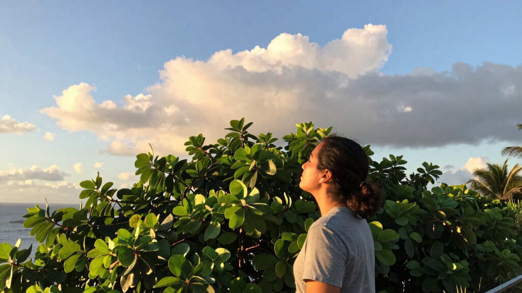 Clouds perfectly hovering on Islands