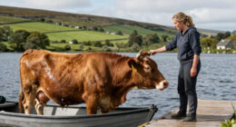 Cows are actually really good swimmers and in Ireland they’re taken by boat to graze on offshore islands.