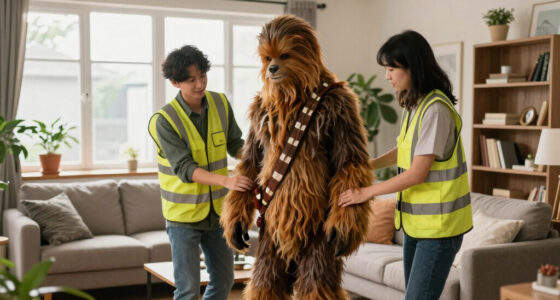 TIL Peter Mayhew, who played Chewbacca, was escorted by crew members wearing brightly colored vests and told not to wander off set wearing his costume while on location for 'Return of the Jedi' Endor scenes, so that hunters in the California redwood forests would not mistake him for Bigfoot.