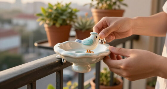 Want A Bird Bath, But Only Have A Small Balcony? These Cute Clip-On Options Fit Over A Railing & Work With Any Budget